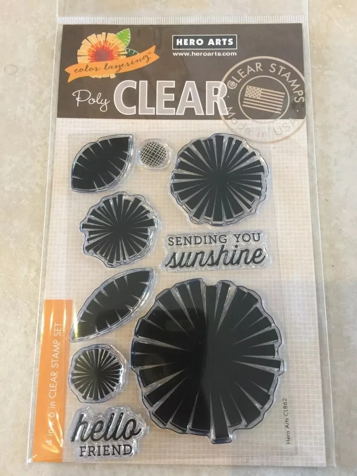Hero Arts Color Layering Graphic Flowers Cl862 Clear STAMPS A2z Scrapbooking