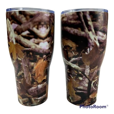 Vaso de 30 oz hojas de otoño caza vida silvestre botella de acero inoxidable Foto 1 de 2