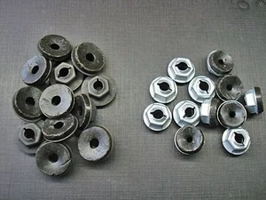 24 pcs 3/16" thread cutting emblem name plate script nuts sealer fits Ford - Picture 1 of 3