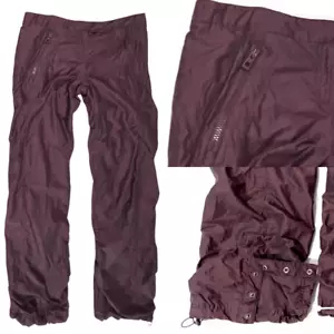 Adidas P49211 Stella McCartney Parachute Pants Plum Pockets Open Snap Hem MEDIUM - Picture 1 of 13