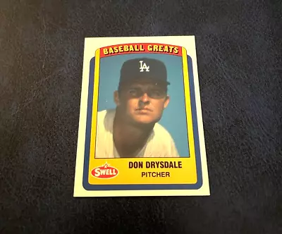 1990 CMC Swell Gum Baseball Don Drysdale Baseball Greats #62 NM - Image 1 of 2