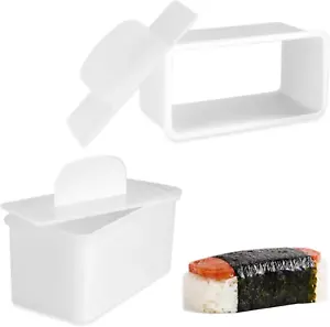 2 Pack Non Stick Musubi Maker Press, BPA Free Sushi Making Kit Onigiri Mold, Lun - Picture 1 of 12