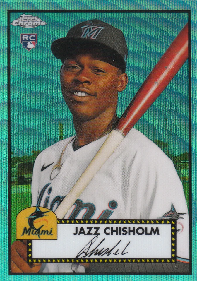 2021 Topps Chrome Platinum Anniversary Baseball "Refractors" Parallel Cards - Image 1 of 1