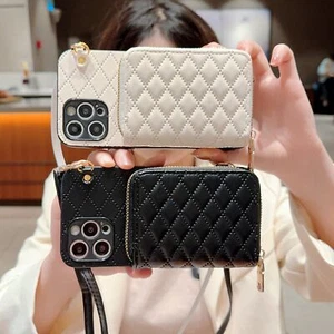 Para OPPO Bandolera Cuero Tarjeta Billetera Bolso Cartera Teléfono Cubierta Soporte + Correa - Imagen 1 de 22