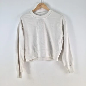 Lululemon womens sweatshirt jumper US 2 aus 6 beige long sleeve crew neck 114261 - Picture 1 of 8