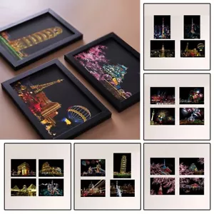 4pcs Scratch DIY Art Painting Paper With Drawing Stick& Adult Toy Gifts Best - Picture 1 of 15