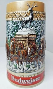 Budweiser Beer Stein 1987 mundialmente famoso Bud Clydesdales vintage - Imagen 1 de 5