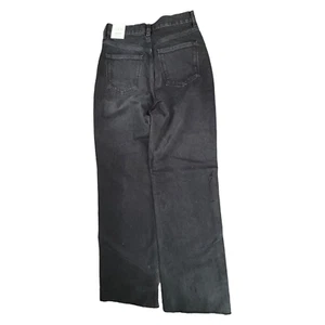 Zara Womens Jeans Size 6 Black Denim Wide Leg High Rise Full Length - Picture 1 of 14