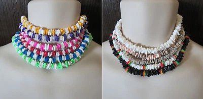 Gargantilla para hombre Puka Shell 18" U-Pick color neón natural cuentas Puca Surfer Foto 1 de 4