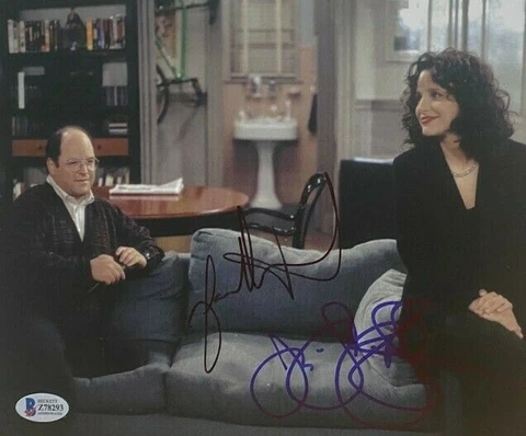 Jason Alexander Julia Louis-Dreyfus signed autographed 8x10 photo beckett COA Cover