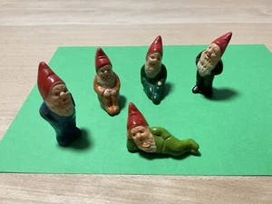 Miniaturzwerge - 5er Gruppe - handgearbeitet - VEB Terrakotta - 1970er Ostalgie - Bild 1 von 10