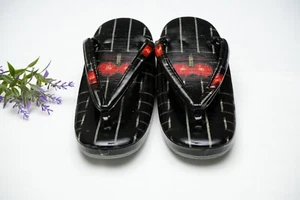 DEAR VANILLA AUTHENTIC JAPANESE VINTAGE ZORI KIMONO SANDALS 23cm US SIZE 6 - Picture 1 of 6