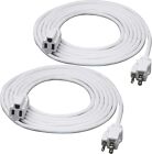 CP 15 ft (2-Pack ) Indoor/Outdoor Extension Cord 16/3 SJTW, White, CP10206X2