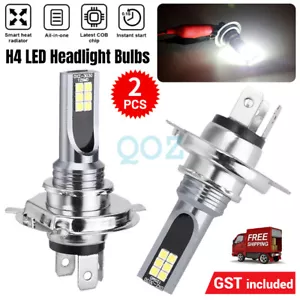 2x H4 LED Headlight Bulbs Kit Lamp Car 6500K Globes High Low Beam 14000LM White - Picture 1 of 13