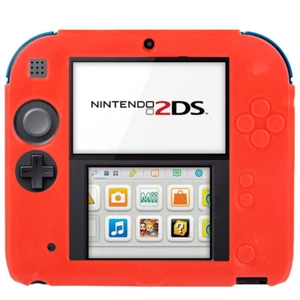 Nintendo 2DS Silikon Case Flexibel Matt Schutz Hülle Cover Abdeckung Bumper Rot - Bild 1 von 4
