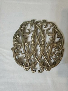 Virginia Metal Crafters Brass Trivet Colonial Wmsburg Cypher  #CW 10-14 1950 - Picture 1 of 4