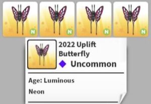 Adopt Me - Mega Neon Uplift Butterfly 2022 (Made Up Of 4 Luminous)