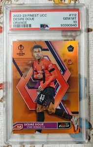 2022-23 TOPPS FINEST UCC #112 DESIRE DOUE ORANGE CHROME REFRACTOR RC /25 PSA 10! - Picture 1 of 2