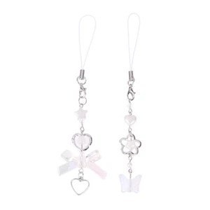 Y2K Butterfly Phone Chain Sweet Bowknot Mobile Phone Lanyard For Girls Keychain - Photo 1 sur 14
