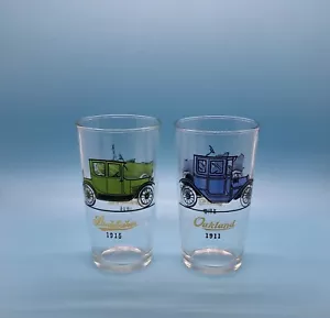 2 vasos de colección Hazel Atlas coches antiguos Buick Oakland Maxwell Studebaker - Imagen 1 de 8