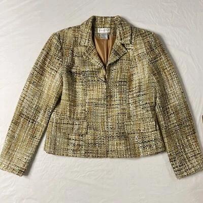 Blazer de tweed para mujer talla 10 clásico retro profesional preppy vintage Foto 1 de 4