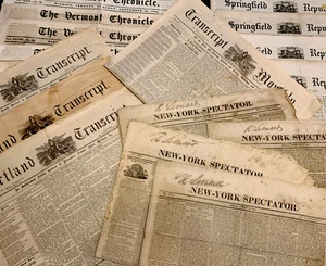 OLD NEWSPAPER FROM 1800s - Picture 1 of 9