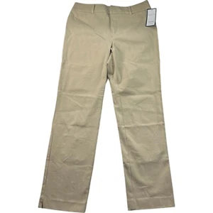Charter Club Pants Womens Size 12 Beige Tan Pockets Stretch Slim Leg Career New - Picture 1 of 9