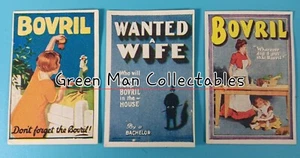 3 x Miniatur Vintage Bovril Poster. Modelleisenbahn? 53mm x 35mm. 40er Jahre? - Bild 1 von 5