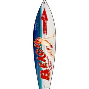 Beach Swimsuit Optional 2"x8" Surfboard Magnet Fridge Refrigerator Home Kitchen - Picture 1 of 1