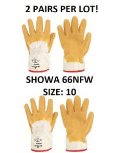 2 PAAR - SHOWA Nitty Gritty Allzweck-Arbeitshandschuhe 66NFW-10 Größe LARGE XL - Bild 1 von 3