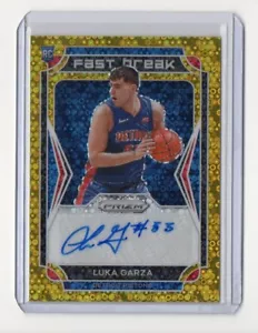 21-22 Prizm Fast Break Rookie Auto Signature Gold Luka Garza #08/10 - Bild 1 von 2