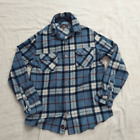 Freedom Foundry Blue Plaid Flannel Button Up Shirt Sz M 4242