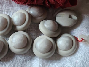 Lot 10 boutons vintage gris haut camaieu pied 1,7 cm ref 301 - Imagen 1 de 3