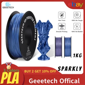 Geeetech Sparkly Glitter Filament 1,75mm 1KG PLA Silber/Lila/Blau 3D Drucker - Bild 1 von 10