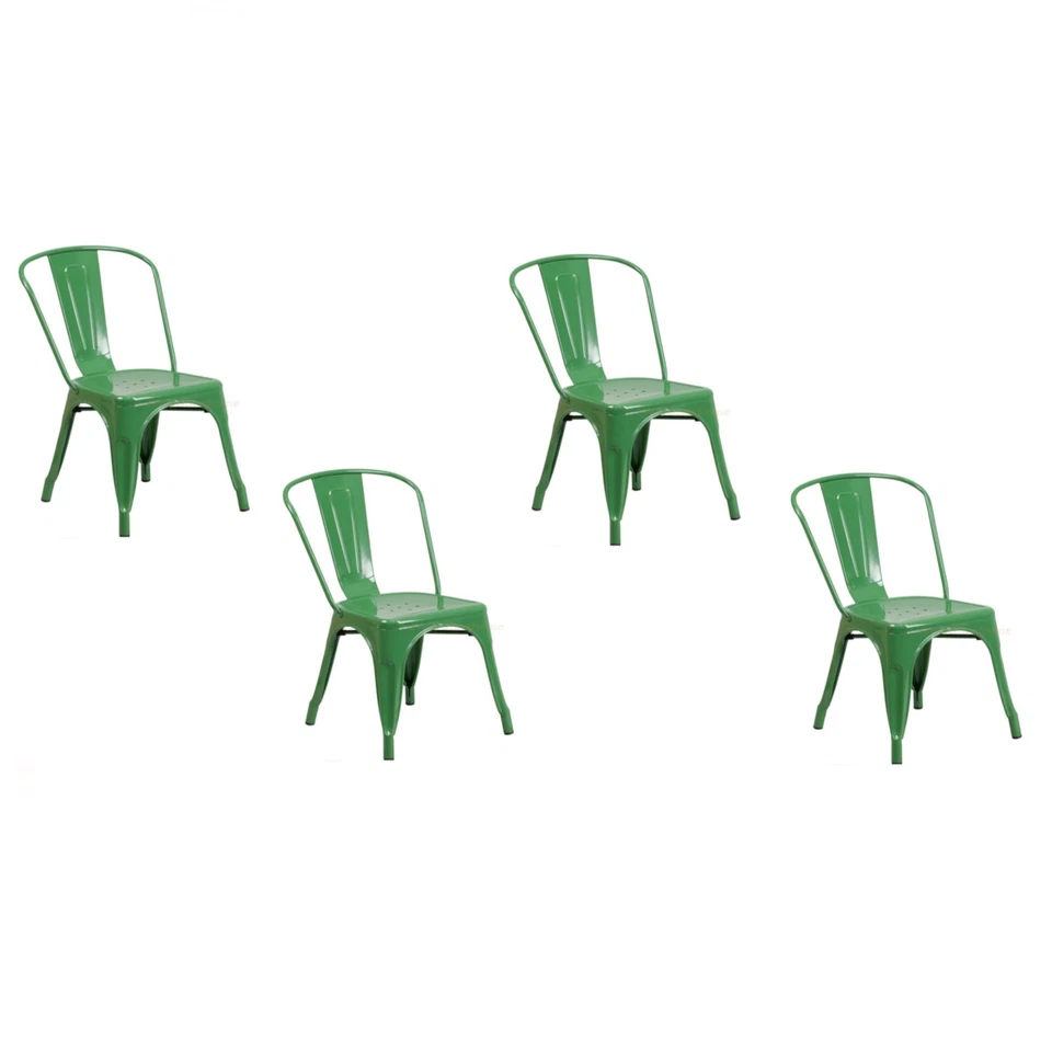 Flash Furniture Metal Indoor-outdoor Stackable Chair Green Ch31230gn