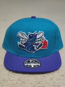 Charlotte Hornets Mitchell & Ness Fitted Hat Two Tone Hardwood Classic Multi Sz - Picture 1 of 11