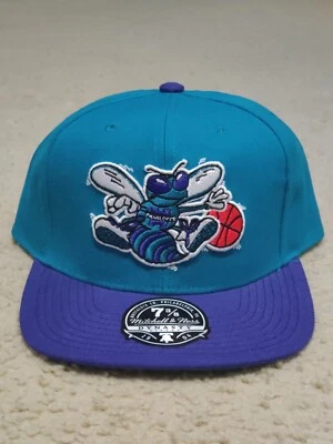 Charlotte Hornets Mitchell & Ness Fitted Hat Two Tone Hardwood Classic Multi Sz - Image 1 of 4