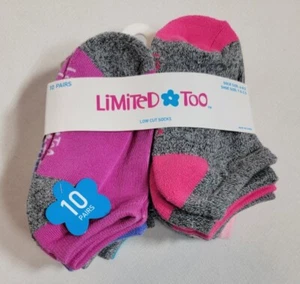 Limited Too Girls Low Cut Socks 10 Pair Shoe Size 7.5-2.5/Sock Sz 6-8.5 - Picture 1 of 5