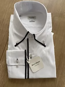 Neues italienisches Designer Hemd Button down Größe 46 slim fit 100% Baumwolle - Bild 1 von 11