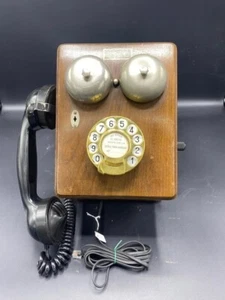TELEFONO ANTIGUO DE MADERA EN FUNCIONAMIENTO - COMPATIBLE CON CONEXION A RED - Imagen 1 de 5