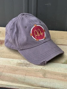 VTG BROWN McDonald's YELLOW Arches Logo Trucker Hat Cap Logo MADE IN USA - Picture 1 of 12