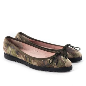 PAUL MAYER ATTITUDES leichte Wildleder-Flats mit Camouflage-Muster Schleife Größe 8 - Bild 1 von 6