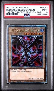 PSA 9 YU-GI-OH! RA03-EN QUARTER CENTURY RED-EYES BLACK - Picture 1 of 1