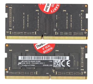 Micron 8GB Kit 2 x 4 GB 1Rx16 PC4-2400T 2400 MHz 19200 DDR4 SO-DIMM Memory Ram - Bild 1 von 10
