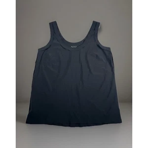 Athleta FWS Tank Damen Medium schwarz ärmellos Plissee Trim Activewear Top - Bild 1 von 10