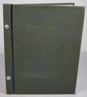 US 1930s COLLECTION OF 450+ STAMPS MINT & USED STORED IN DARK GREEN ALBUM - Image 1 of 4