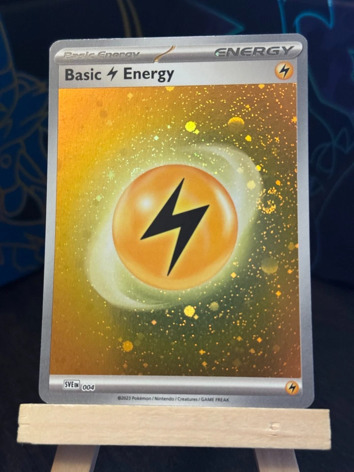 Pokemon TCG Scarlet & Violet 151 HD Cosmo Holo Lightning Energy SVE EN 004 SWIRL - Image 1 of 1