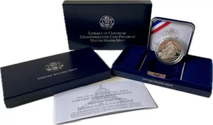 2000 Proof Library of Congress Commemorative Silver Dollar Coin with OGP/COA - Picture 1 of 5