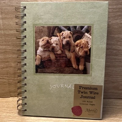 Journal Char Pei PUPPY 8x6 Markings by C.R.Gibson Twin Wire Notebook Lined Pages - Image 1 of 4