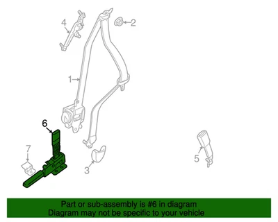 Nuevo Conjunto de Cinturón Original Nissan/Infiniti Exterior, Pretensor Delantero Rh 868889NA8D O Foto 1 de 4